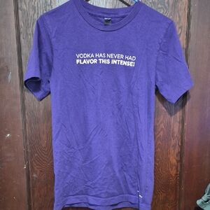 Purple Men's Tee with Bold White Text